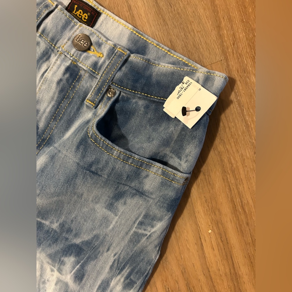 Brand new Lee Jeans for women Blue and White Bootcut Dye Size 26x33 Cotton - Picture 3 of 11